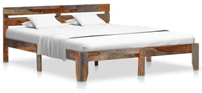 vidaXL Bedframe massief sheeshamhout 160x200 cm