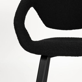 Zuiver Flexback Design Eetkamerstoel Zwart Boucle
