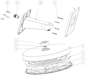 Hotbath Cobber M420 opbouw hoofddouche 30cm tuscan bronze
