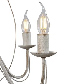 Eettafel / Eetkamer Klassieke kroonluchter crème 8-lichts - Giuseppe Klassiek / Antiek, Landelijk / Rustiek E14 rond Binnenverlichting Lamp