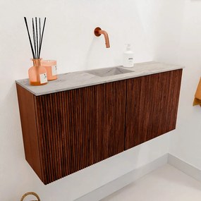 Mondiaz Joya DLux 90cm toiletmeubel ruby met wastafel faye midden zonder kraangat glace
