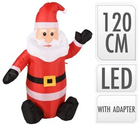 Ambiance Kerstman opblaasbaar LED 120 cm