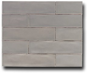 Hoogglans Wandtegel 7.5x30 Cm Cifre Colonial Grey Brillo