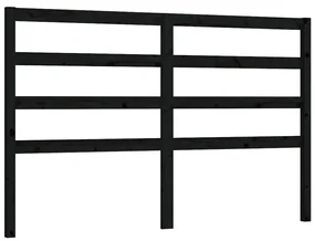 vidaXL Hoofdbord 141x4x100 cm massief grenenhout zwart