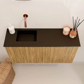 Mondiaz Joya 80cm toiletmeubel oak met wastafel faye links zonder kraangat urban