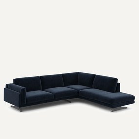 Chenille fluwelen hoekbank met longchair, César