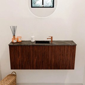 Mondiaz Joya DLux 100cm toiletmeubel ruby met wastafel faye midden 1 kraangat lava