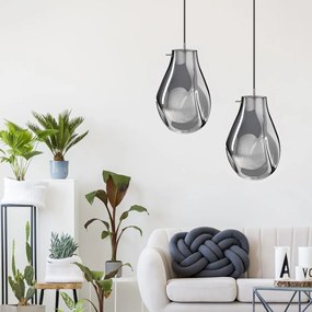 Hangende glazen plafondlamp APP328-1CP Amber