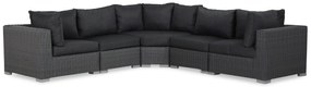 Hoek loungeset 6 personen Wicker Grijs  Garden Collections Toronto