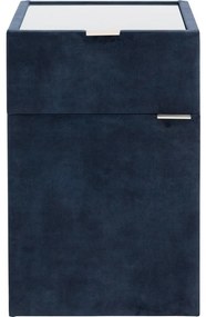 Goossens Nachtkastje Briljant Luxe, 1 deur links, 1 lade, met inleg glasblad