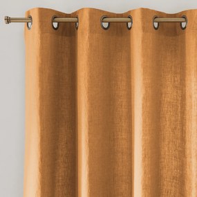 Gordijn in gewassen linnen met oogjes Onega