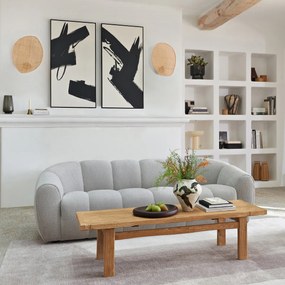 Salontafel in gerecycleerd massief iepenhout, Sumiko