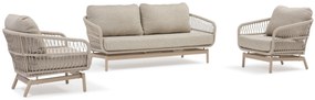 Stoel en Bank Loungeset 5 personen Aluminium/rope Taupe  Lifestyle Garden Furniture Cordoba