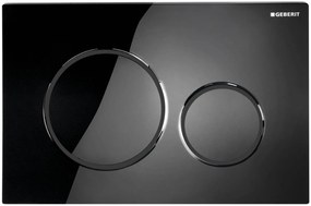 Geberit Sigma 20 bedieningspaneel glans zwart/mat zwart voor Sigma reservoirs 8cm (UP720) en 12cm (UP320)