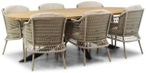 Tuinset 6 personen  Teak/Rope Taupe 4 Seasons Outdoor Seasons