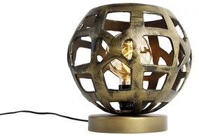 Industriële tafellamp antiek goud - Bobby