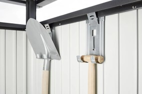 Biohort metalen tuinkast 155x83 cm. met bodemprofiel - Donkergrijs Metallic