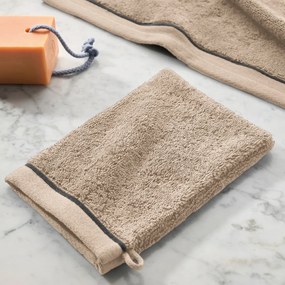 Set van 2 washandjes in gekamd katoen 675 gr/m², Victor