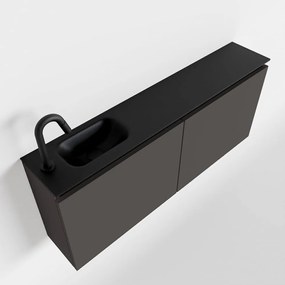 Mondiaz Ture 120cm toiletmeubel dark grey met wastafel urban links 1 kraangat