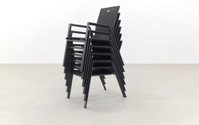 Hartman Napoli/Silva houtlook 240x115 cm. ovale tuinset - stapelbaar - 7-delig