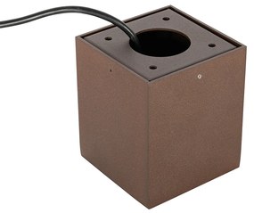 Industriële tuinspot roestbruin vierkant IP65 - Lennard
