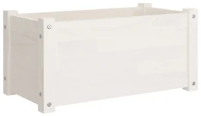 vidaXL Plantenbak 60x31x31 cm massief grenenhout wit