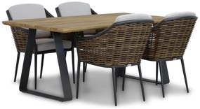Tuinset 4 personen 180 cm Wicker Grijs Coco Olivine/Palta