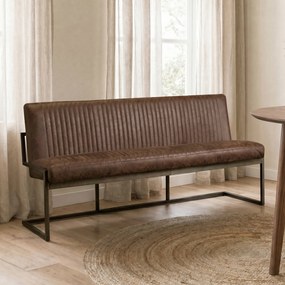 Tower Living Eetkamerbank Van Donkerbruin Kunstleer 155 Cm Ferro