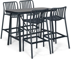 Barset 4 personen 150 cm Kunststof Grijs Domani Furniture Alba/Tavano