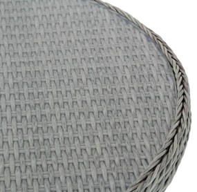 Tuinset Rond 4 personen 120 cm Wicker Grijs  Garden Collections Buckingham/Buckingham