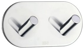 Smedbo Beslagsboden Handdoekhouder - 9.6x4.8x3.2cm - zelfklevend - RVS Gepolijst Edelstaal BB1092