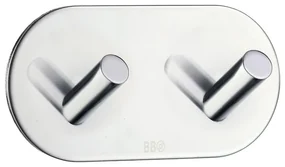 Smedbo Beslagsboden Handdoekhouder - 9.6x4.8x3.2cm - zelfklevend - RVS Gepolijst Edelstaal BB1092