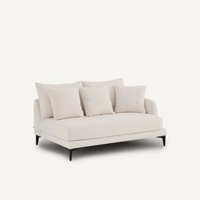 Halve bank, 2-zit van polyesterdoek, MODERNISTE