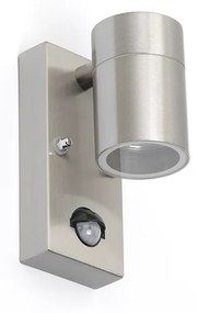 Buitenwandlamp staal IP44 met bewegingssensor - Solo