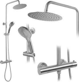 Doucheset REA Vincent Brush Steel met thermostaat
