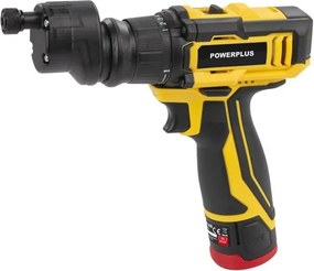 PowerPlus Compact Multifuntionele Boor-/Schroefmachine 12V – 4-in-1 – incl. 2,0Ah accu &amp; lader