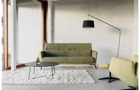 Goossens Excellent Bank Gs-2101 groen, leer, 3-zits, modern design
