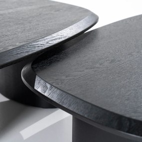 Eleonora Walter Zwarte Salontafel Kiezel Vorm 96x78 Cm - 96 X 78cm.
