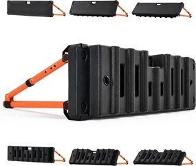 VEVOR Voetbal Rebound Board 95 x 25 x 46 cm Dubbelzijdige Bounce Board voor Parken, Tuinen en Thuistraining, 4 Verstelbare Hoekstanden, Draagbare Watergevulde PE Rebound Trainer, 4,2 kg Leeggewicht