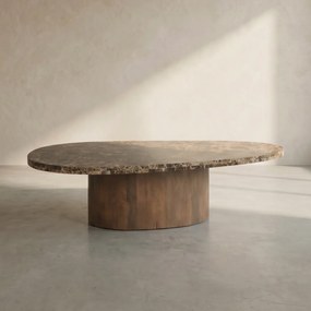 Eleonora Bradley Marmeren Salontafel Organische Vorm - 120 X 75cm.