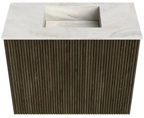 Mondiaz Joya DLux 50cm toiletmeubel shadow met wastafel faye midden zonder kraangat ostra