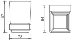 Plieger Altea glashouder met glas geborsteld goud