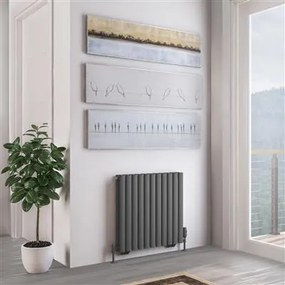 Eastbrook Tunstall dubbele radiator 65x60cm 1010W antraciet