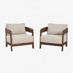 Set Van 2 Tuinstoelen Van Acaciahout Uleno Donker Acaciabruin - Sklum