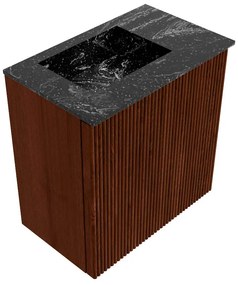 Mondiaz Joya DLux 40cm toiletmeubel ruby met wastafel faye links 1 kraangat lava