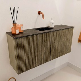 Mondiaz Joya DLux 90cm toiletmeubel dusk met wastafel faye midden zonder kraangat lava