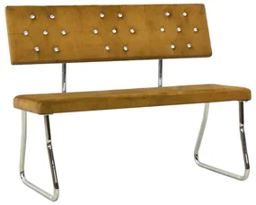 vidaXL Bankje 110 cm fluweel bruin