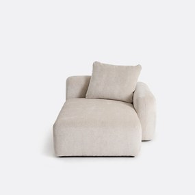 Recht longchair element, voor modulaire bank, in jacquard chenille, AMAD