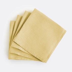 Set van 4 servetten van gewassen linnen Victorine