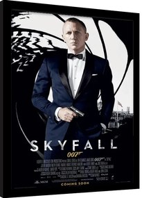 Ingelijste poster James Bond - Skyfall